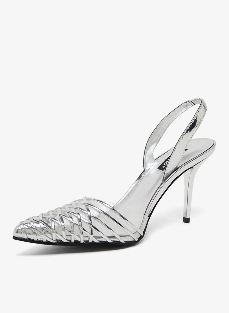 ناين ويست حذاء بكعب متوسط بحزام خلفي - Image 2